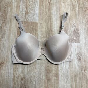 MAIDENFORM T-SHIRT BRA WIRED SIZE 40D BEIGE LIGHTLY LINED NEUTRAL BASIC NEW